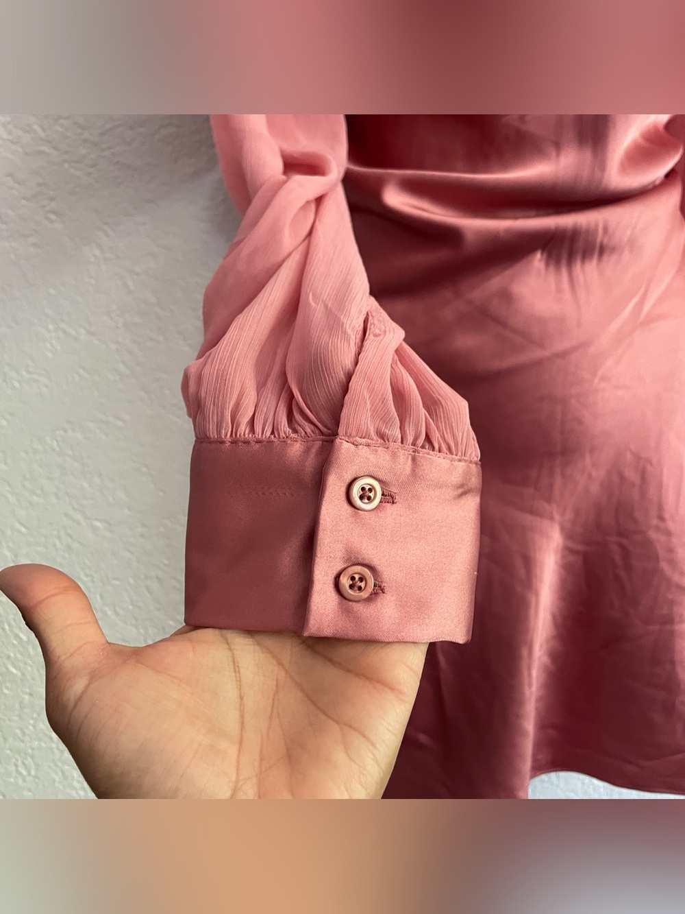 WeWoreWhat Silky Cowl Satin Rosewood Pink Mini Dress Size 6 Romantic Tea Party - Picture 5 of 10